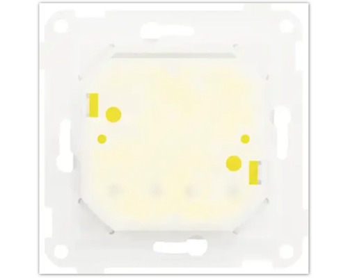 LED-belysningsinsats för strömställarserier, kvadratisk, plast, vit.