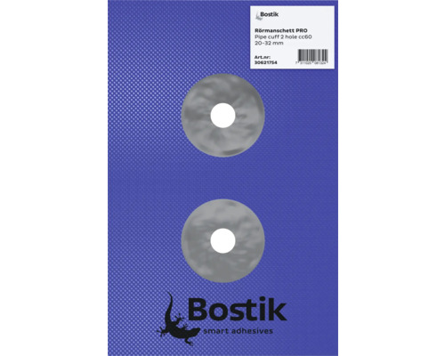 Bostik rörmanschett PRO för två rör med 20 till 32 millimeters diameter för tätning.
