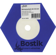 Bostik rörmanschett 20 till 32 millimeter för tätning av rör, sexkantig med rund öppning och Bostik Logo.