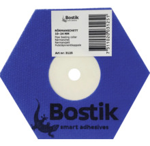 Blå Bostik rörmanschett för rör med diameter 10 till 24 millimeter.