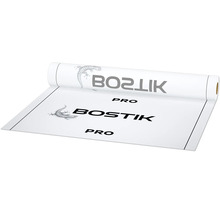 Bostik Pro underlagsduk på rulle med Bostik Logo.
