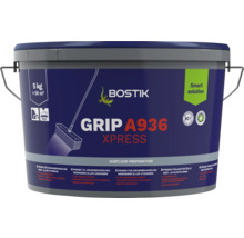 Bostik Logo. Bostik GRIP A936 XPRESS specialprimer för icke-sugande underlag, 5 kilogram hink, mycket låga emissioner, för inomhus- och utomhusbruk.