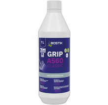Bostik Grip A560 Classic primer, 1 liters flaska. Lösningsmedelsfri, emissionssnål och snabbtorkande primer för förbehandling av underlag.