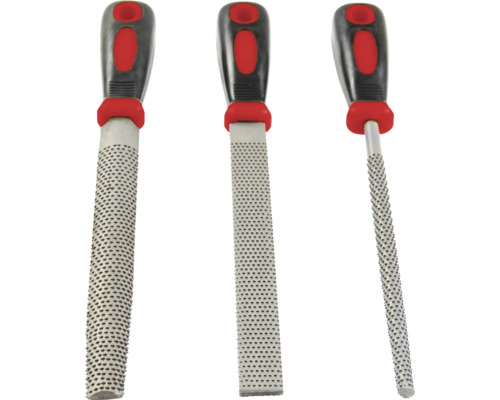 Tre rivjärn med plasthandtag