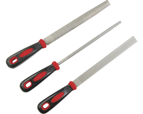 Raspet PATTFIELD 200mm 3 delar Raspelsats med tre olika former och handtag