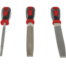 Tre filer med handtag