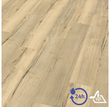 Laminatgolv med ekstruktur, 24 timmars vattenbeständighet och halkskydd.