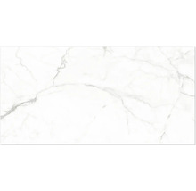 Klinkerplatta med marmorlook och grå ådring för golv och vägg.