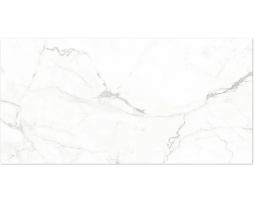 Klinkerplatta i marmorlook med grå ådring.