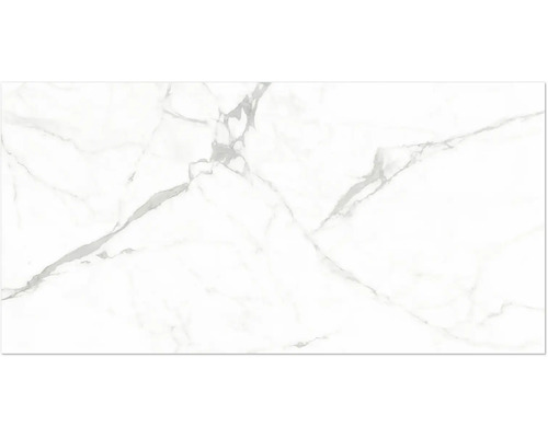 Klinker med marmorlook och grå ådring.