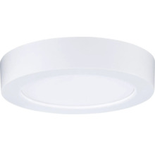 Rund vit LED-taklampa för utanpåliggande montering.