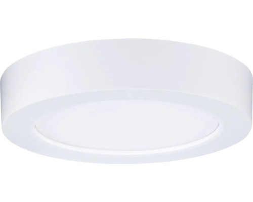 Rund vit LED-taklampa för utanpåliggande montering.
