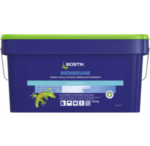 Bostik Membrane tätskikt i blå hink på 7,25 kilogram med grönt lock.