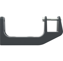 Glasklämhållare av metall med fästskruv för montering.