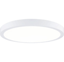Vit rund och platt LED taklampa för jämn belysning.