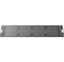 Bärbar, vikbar solpanel från EcoFlow med fyra segment och integrerade bärhandtag för mobil strömförsörjning.