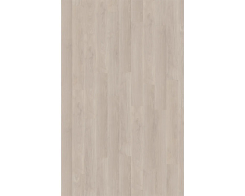 Laminatgolv med ekutseende, ljus trästruktur och fin ådring i plankgolvsstil.