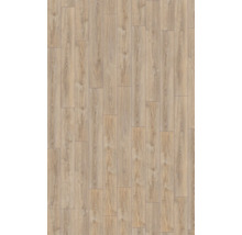 Laminatgolv med naturligt träutseende och ådring i plankformat.