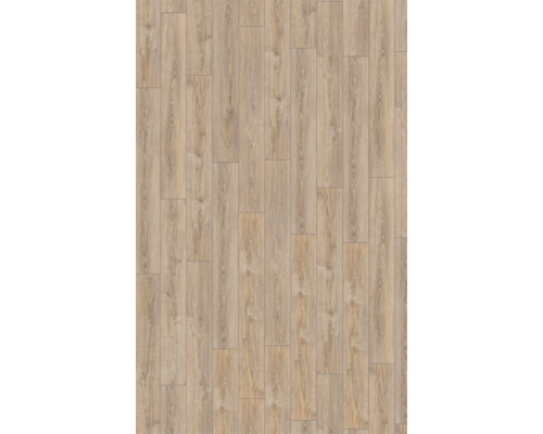 Laminatgolv med naturligt träutseende och ådring i plankformat.