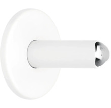 Vit isoleringsbricka i plast för infästning av isoleringsskivor.