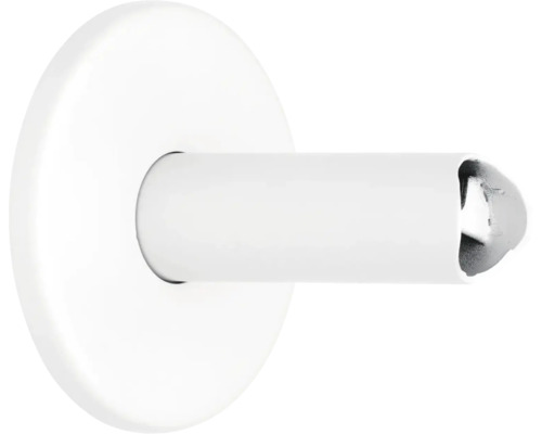 Vit isoleringsbricka i plast för infästning av isoleringsskivor.