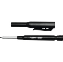 Pattfield djuphålsmarkör med huva, svart hölje, lång metallspets.