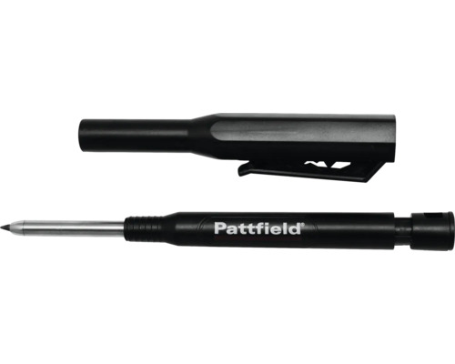 Pattfield djuphålsmarkör med huva, svart hölje, lång metallspets.