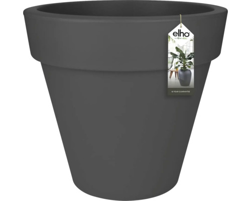 Blomkruka ELHO Pure round plast Ø60x54cm antracit Elho blomkruka i plast i antracit, rund med en bred kant.