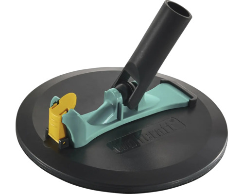 Slipplatta WOLFCRAFT med skafthållare Ø225mm Wolfcraft rund handslip med anslutning för teleskopstång för slipning av gipsväggar.