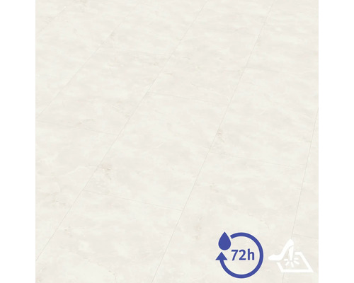 Golvbeläggning i marmorlook, vattentålig i upp till 72 timmar och halkskyddad.