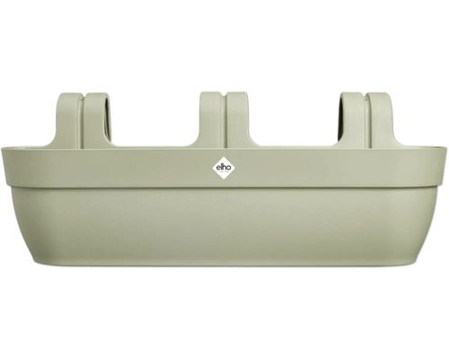 Blomlåda ELHO Vibia Easy Hanger XXL plast 69x24x27cm grön Balkonglåda i plast med integrerat fäste för räcke och elho Logo.