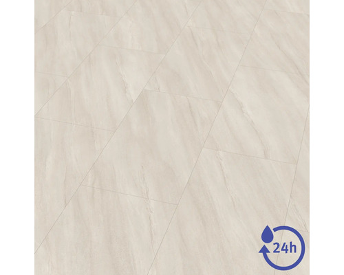 Golvplattor i stenlook med 24 timmars vattenbeständighet.