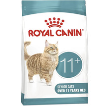Royal Canin Logo, kattmat för äldre katter över 11 år med en bild av en katt.