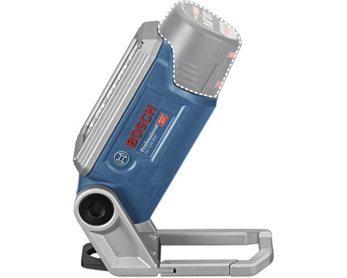 Batteridriven arbetslampa Bosch Professional GLI 12 Volt-330 med justerbart metallstativ.