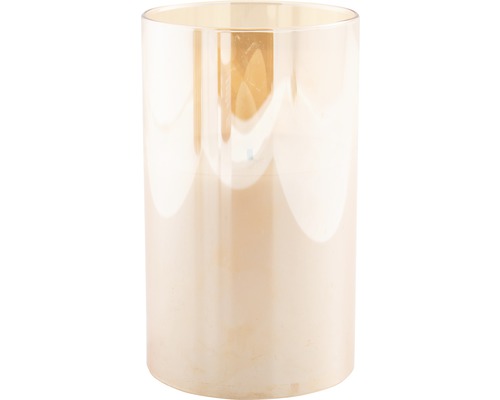 Vaxljus LED i guldfärgat glas Ø10x20,5cm