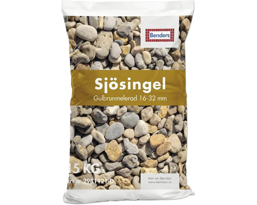 En 15 kilo säck Benders Sjösingel med en storlek på 16 till 32 millimeter.