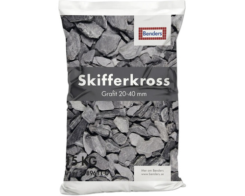 Benders skifferkross grafit med en storlek på 20 till 40 millimeter i en 15 kilograms säck.