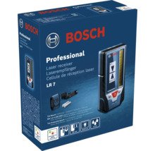 Bosch Professional lasermottagare LR 7 set inklusive fäste, batterier och skyddsväska med damm- och stänkvattenskydd IP 54.