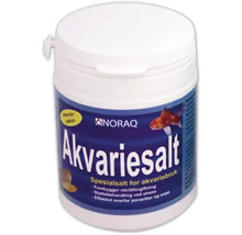 NorAq akvariesalt i vit plastburk, specialsalt för akvariebruk för att förebygga nitritförgiftning och stress.