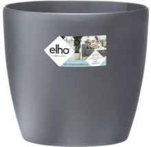 Elho blomkruka av återvunnen plast, rund, grå. Elho Logo. Tillverkad av återvunnet material. Enkel att flytta.
