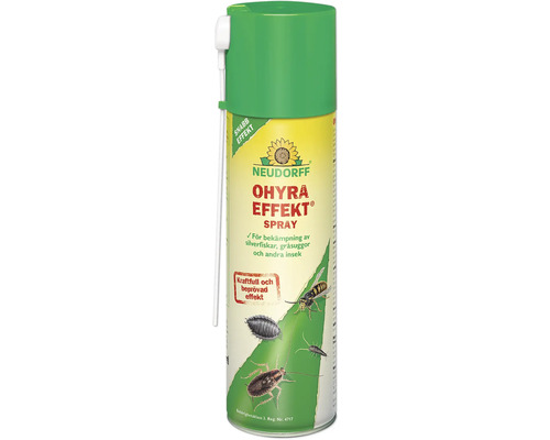 Neudorff Ohyra Effekt Spray för bekämpning av insekter som silverfiskar och gråsuggor med förlängningsrör.
