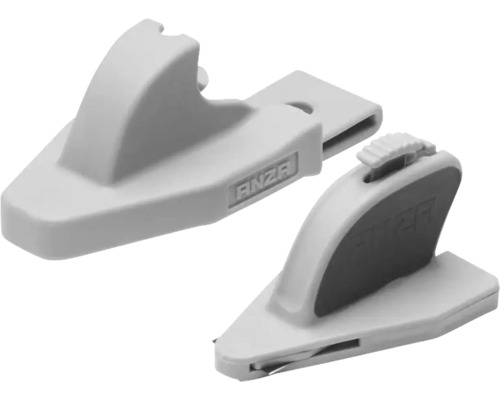 ANZA fogskrapa och fogglättare i grå plast.