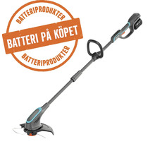 Gardena batteridriven grästrimmer med kampanj: batteri på köpet vid köp av batteriprodukter.