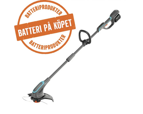 Gardena batteridriven grästrimmer med kampanj: batteri på köpet vid köp av batteriprodukter.
