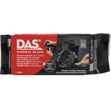 DAS Modelleringslera Mineral Black, lufttorkande med glimmereffekt, 800 gram.