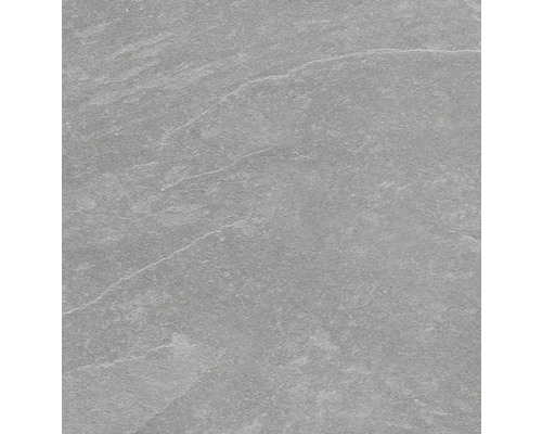 Markplatta av natursten eller klinker med strukturerad yta i grått.