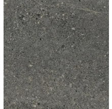 Granitkeramikplatta i mörkgrå stenlook med fin spräcklig textur.