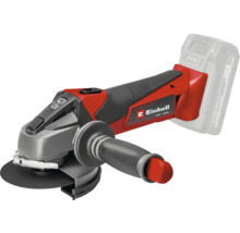 Einhell batteridriven vinkelslip med justerbart extrahandtag och kapskiva i rött och svart.