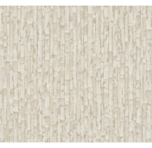 Non-woventapet med abstrakt, vertikal struktur i beige.