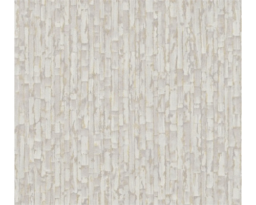 Non-woven tapet med vertikalt abstrakt mönster och strukturerad yta.